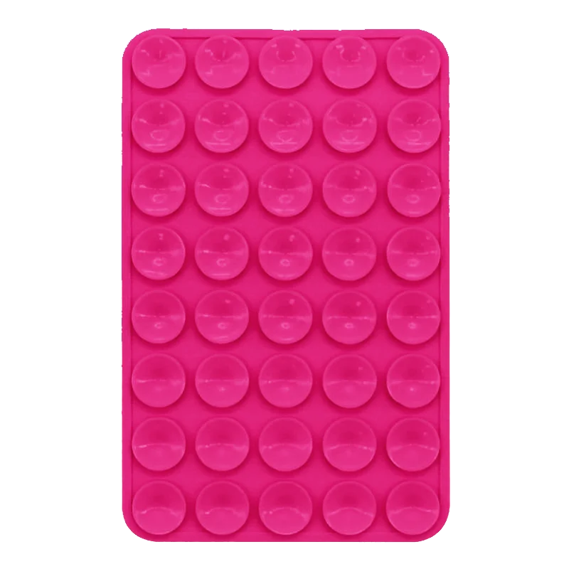 Set of 3 Double-Sided Silicone Suction Cup Phone Cases with Detachable Stand for Hands-Free Wall Mounting for Selfies and Videos